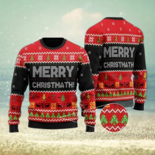 Merry Christmas Christmath Math 3D Printed Ugly Christmas Sweater