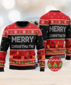 Merry Christmas Christmath Math 3D Printed Ugly Christmas Sweater