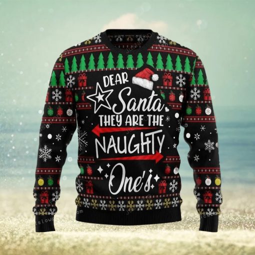 Merry Christmas Dear Santa They Are Naughty One S Womens Ugly Sweater