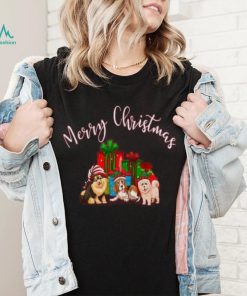 Merry Christmas Dog T shirt for Dog Enthusiasts