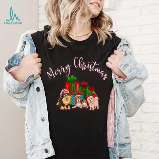 Merry Christmas Dog T shirt for Dog Enthusiasts