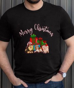 Merry Christmas Dog T shirt for Dog Enthusiasts