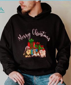 Merry Christmas Dog T shirt for Dog Enthusiasts