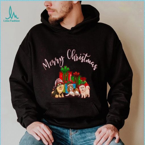 Merry Christmas Dog T shirt for Dog Enthusiasts