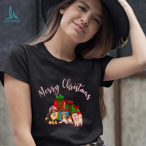 Merry Christmas Dog T shirt for Dog Enthusiasts
