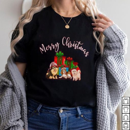 Merry Christmas Dog T shirt for Dog Enthusiasts