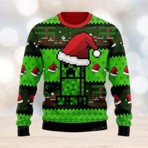 Merry Christmas Gearhomies Minecraft Ugly Sweater For Woman