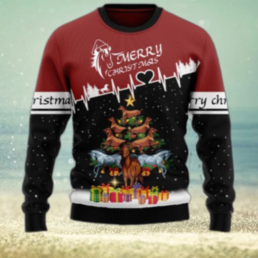 Merry Christmas Horse Tree Ugly Sweater