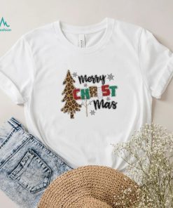 Merry Christmas Leopard Tree' Men's Ringer T Shirt