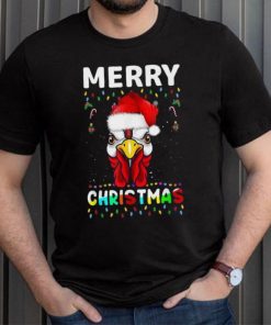 Merry Christmas Light Ugly Chicken Pajamas Santa Hat Xmas Shirt