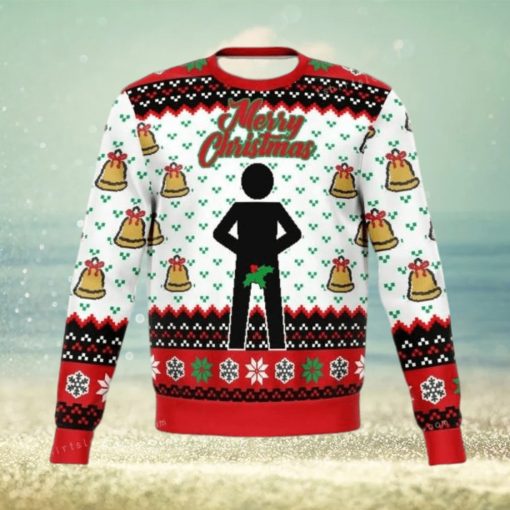 Merry Christmas Mr. Stick Mistletoe Ugly Christmas Sweater