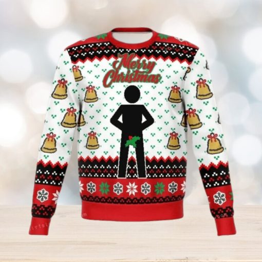 Merry Christmas Mr. Stick Mistletoe Ugly Christmas Sweater