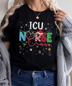 Merry Christmas Nurse Funny Icu Nurse Christmas Pattern Shirt