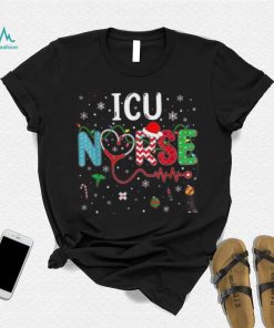 Merry Christmas Nurse Funny Icu Nurse Christmas Pattern Shirt