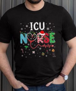 Merry Christmas Nurse Funny Icu Nurse Christmas Pattern Shirt
