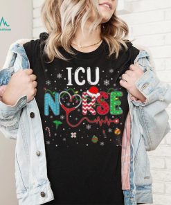 Merry Christmas Nurse Funny Icu Nurse Christmas Pattern Shirt