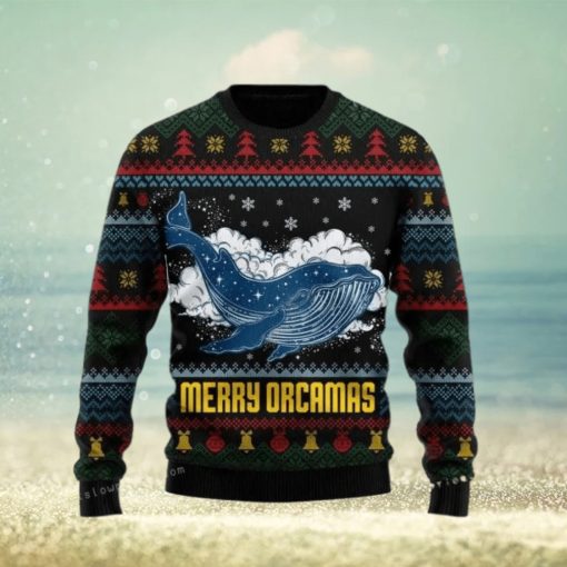 Merry Christmas Orcas Killer Whale Ugly Christmas Sweater