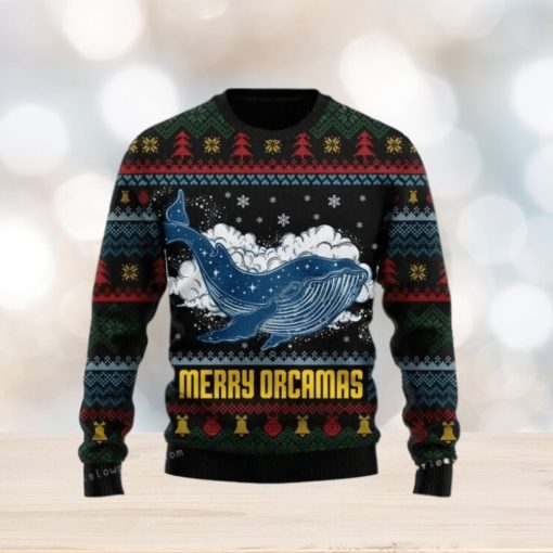 Merry Christmas Orcas Killer Whale Ugly Christmas Sweater