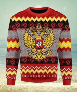 Merry Christmas Russia Coat Of Arms For Ugly Sweater