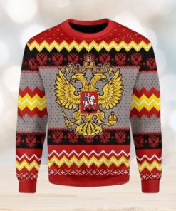 Merry Christmas Russia Coat Of Arms For Ugly Sweater