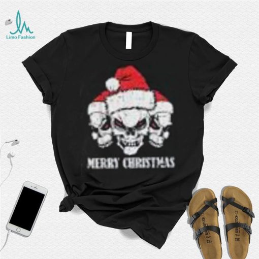 Merry Christmas Skeleton Santa Hat Pajama Cool X Mas Skull Shirt