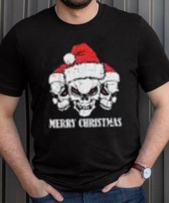 Merry Christmas Skeleton Santa Hat Pajama Cool X Mas Skull Shirt