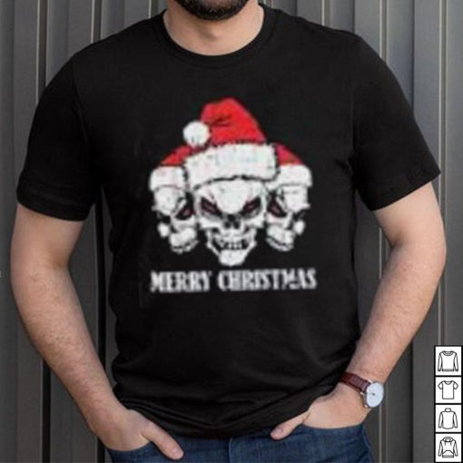 Merry Christmas Skeleton Santa Hat Pajama Cool X Mas Skull Shirt