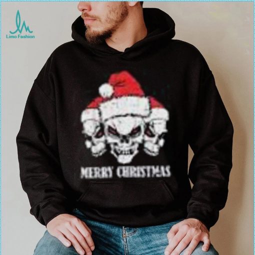 Merry Christmas Skeleton Santa Hat Pajama Cool X Mas Skull Shirt