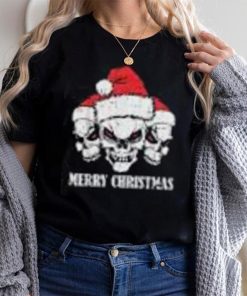Merry Christmas Skeleton Santa Hat Pajama Cool X Mas Skull Shirt