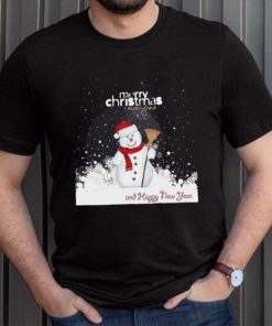 Merry Christmas and Happy new year T shirt Funny Snowman