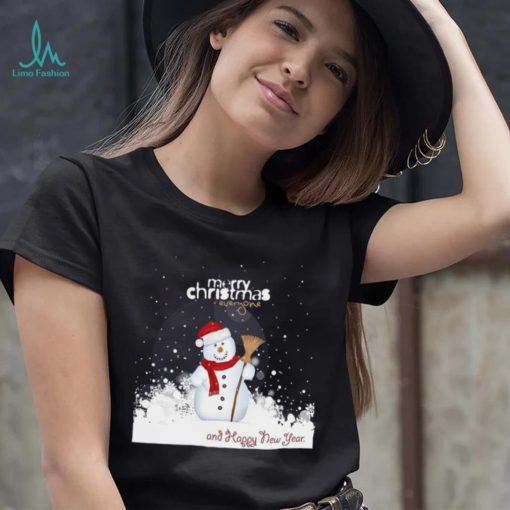 Merry Christmas and Happy new year T shirt Funny Snowman