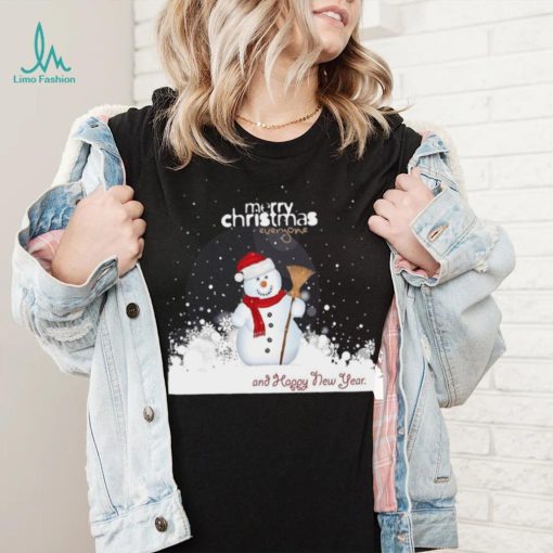 Merry Christmas and Happy new year T shirt Funny Snowman