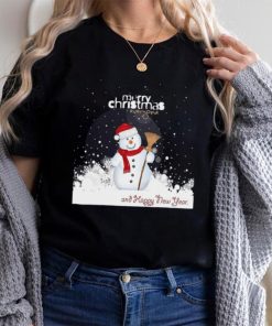 Merry Christmas and Happy new year T shirt Funny Snowman