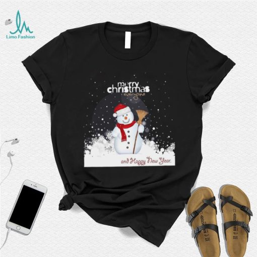 Merry Christmas and Happy new year T shirt Funny Snowman