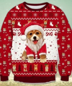 Merry Corgi Dog Corgmas Ugly Sweater For Christmas