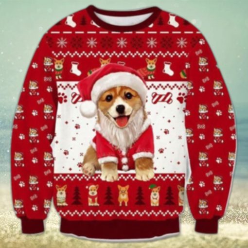 Merry Corgi Dog Corgmas Ugly Sweater For Christmas