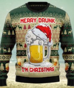 Merry Drunk Beer Ugly Sweater For Christmas