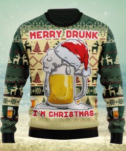 Merry Drunk In Christmas Beer Christmas Hat Ugly Christmas Sweater Unisex 3D Sweater Christmas Gift