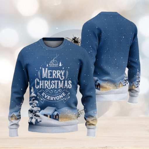 Merry Everyone Ugly Christmas Sweater Knitted Gift For Men And Women