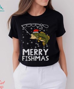 Merry Fishmas Fish Fishing Pjs Christmas Pajama Dad Men shirt