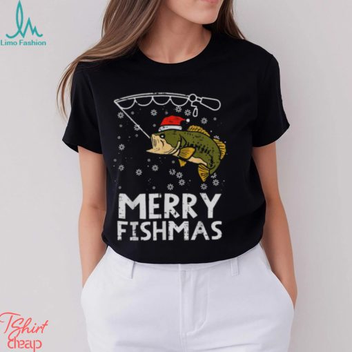 Merry Fishmas Fish Fishing Pjs Christmas Pajama Dad Men shirt