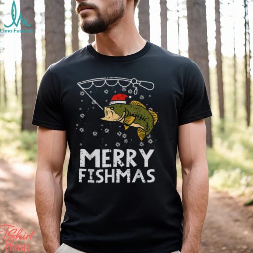 Merry Fishmas Fish Fishing Pjs Christmas Pajama Dad Men shirt