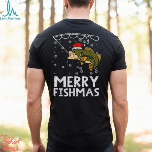 Merry Fishmas Fish Fishing Pjs Christmas Pajama Dad Men shirt