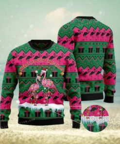 Merry Flockin Christmas Flamingo Ugly Sweater Christmas Party