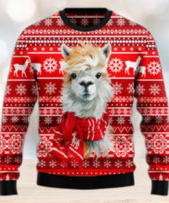 Merry Llamas Ugly Christmas Sweater