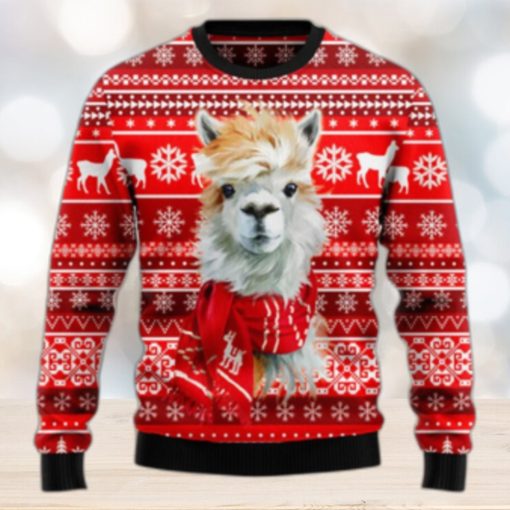 Merry Llamas Ugly Christmas Sweater