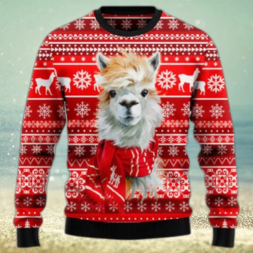 Merry Llamas Ugly Christmas Sweater