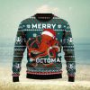 Black Cat Light Christmas Knitting Pattern Christmas 3D Sweater