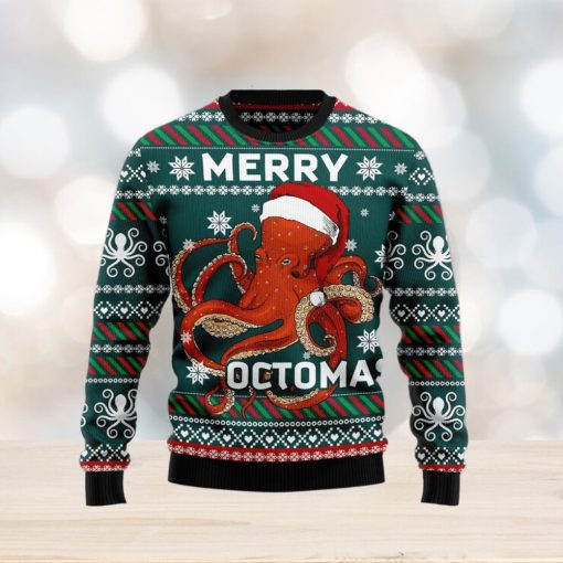 Merry Octomas Ugly Christmas Sweater Xmas Gift 3D Christmas Sweater