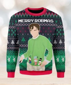 Merry Robmas Robert Pattinson Green Ugly Christmas Sweater Xmas Gift Men And Women Christmas Sweater